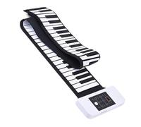 Pianoforte A Mano Con Tastiera Elettronica Addensata Pieghevole A 88 Tasti Con 128 Suoni E 128 Ritmi Pianoforte Elettronico per Principianti (Color : White)