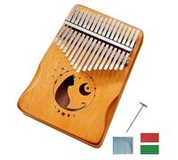 Pianoforte a pollice con martello for accordatura, istruzioni for lo studio, strumento musicale artigianale, regalo con note in rilievo, pianoforte portatile for dita Kalimba(Yellow)