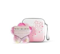 Pianoforte a pollice Kalimba a 17/21 tasti con borsa portaoggetti portatile, tastiera for pianoforte a dita Kalimba in cristallo acrilico, ideale for principianti, bambini e adulti(B,21Keys)