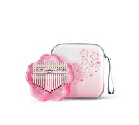 Pianoforte a pollice Kalimba a 17/21 tasti con borsa portaoggetti portatile, tastiera for pianoforte a dita Kalimba in cristallo acrilico, ideale for principianti, bambini e adulti(C,17Keys)