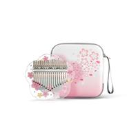 Pianoforte a pollice Kalimba a 17/21 tasti con borsa portaoggetti portatile, tastiera for pianoforte a dita Kalimba in cristallo acrilico, ideale for principianti, bambini e adulti(A,17Keys)