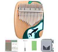 Pianoforte a pollice Kalimba a 17 tasti, pianoforte portatile con libro di canzoni, martello for accordatura, custodia for pianoforte e altro ancora! Regalo for principianti, in legno di faggio e desi