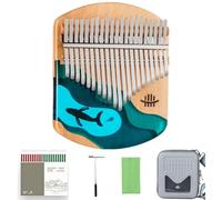 Pianoforte a pollice Kalimba a 21 tasti, pianoforte portatile con libro di canzoni Kalimba, martello for accordatura, custodia e altro ancora! Regalo for principianti e professionisti, in legno di fag