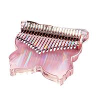 Pianoforte A Pollice Tastiera Portatile Kalimba In Acrilico Trasparente Con Fiori Tastiera Musicale Regalo Divertente Per Inizianti 21 Tasti(Style 2)