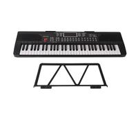 Pianoforte a Tastiera Elettrica in Plastica, 61 Tasti con Doppia Alimentazione Professionale per Pianoforte a Tastiera