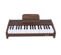 Pianoforte a Tastiera, Pianoforte Digitale Elettronico a 37 Tasti con Supporto per Spartiti e 3 Ottave Complete, Tastiera per Pianoforte Portatile (venatura del legno)