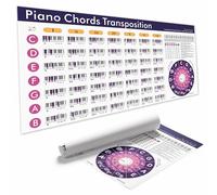 Pianoforte accordi di supporto portatile pieghevole, Chords Chart Potser di design nascosto per il trasporto, il miglior riferimento per pianoforte per principianti, studenti e giocatori di tastiera