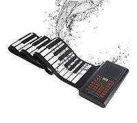 Pianoforte arrotolabile a 61 tasti, pianoforte elettronico portatile con 128 toni unici e altoparlante integrato, tastiera pieghevole in silicone impermeabile per principianti e bambini