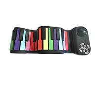 Pianoforte Arrotolato A Mano A Colori A 49 Tasti, Tastiera Elettronica, Pianoforte Arrotolato A Mano In Morbido Silicone Per Adulti