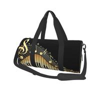 Pianoforte con note musicali bling stampato, Borsone da viaggio di grande capacità Borsa rotonda Borsa da viaggio sportiva Borsa da viaggio Borsa da fitness