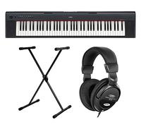 Pianoforte con tasti dinamici 76 tasti colore nero SET con supporto e cuffie