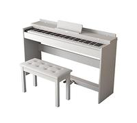 Pianoforte con tastiera ponderata a grandezza naturale a 88 tasti con panca, supporto for mobili, pianoforte elettrico domestico USB/MIDI for principianti e professionisti (Color : White)