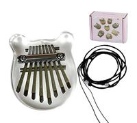 Pianoforte da pollice a simmetria, Mini Kalimba Thumb Piano, 8 tasti Squisito Finger Thumb Piano, Acrilico Finger Thumb Piano, 8 tasti Mini Kalimba Exquisite Finger Thumb Piano (Orso)