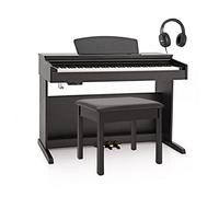 Pianoforte digitale 88 tasti pesati con supporto, 3 pedali e accessori | 88 Tasti Pesati Sensibili al Tocco, Suono Stereo Ricco con Riverbero, Registrazione 2 Tracce, 3 Pedali