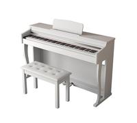 Pianoforte digitale a 88 tasti ponderati con copertura ribaltabile Piano elettrico a percussione a grandezza naturale con supporto, pedale triplo for principianti e professionisti (Color : White)