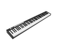 Pianoforte digitale con tastiera a 88 tasti, pianoforte elettrico pesato, Bluetooth MIDI, pedale sustain, borsa for il trasporto e adattatore di alimentazione for principianti.(Black)