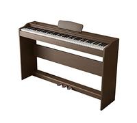 Pianoforte Digitale Full Size 88 Pianoforte con Tastiera elettrica con Azione a Martello ponderata con Supporto for mobili, Triplo Pedale, Midi for Principianti e Professionisti (Color : Brown)