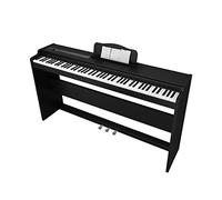 Pianoforte digitale Full Size 88 Pianoforte con tastiera elettrica con azione a martello ponderata con supporto for mobili, triplo pedale, MIDI for principianti e professionisti (Color : Black)