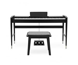 Pianoforte digitale Keynote a 88 tasti pesati Contemporary con Bluetooth e sgabello, Matte Nero
