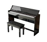 Pianoforte Digitale Pianoforte Elettrico con Azione a Martello Ponderata a 88 Tasti con Copertura, Tre Pedali, Panca, Connessione MIDI USB for Adolescenti Principianti Professionisti (Color : Black)