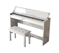 Pianoforte Digitale Pianoforte Elettrico con Azione a Martello Ponderata a 88 Tasti con Copertura, Tre Pedali, Panca, Connessione MIDI USB for Adolescenti Principianti Professionisti (Color : White)