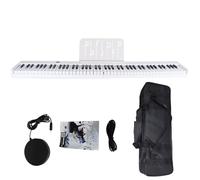 Pianoforte digitale pieghevole portatile a 88 tasti, tastiera elettronica ricaricabile con doppi altoparlanti integrati, USB/MIDI, pedale Sustain, ideale per principianti e adulti