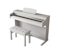 Pianoforte digitale ponderato a 88 tasti con supporto, piano elettrico a grandezza naturale con azione ponderata a martello pesante da banco con MIDI for principianti professionisti (Color : White)