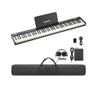 Pianoforte digitale portatile a 88 tasti con tastiera semi-pesata, USB MIDI, Bluetooth, batteria da 10 ore, 129 toni e 128 ritmi, ideale per principianti e professionisti