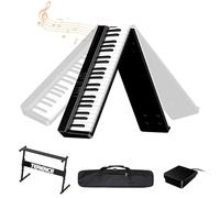 Pianoforte digitale portatile con supporto a Z TERENCE, tastiera per pianoforte semi-pesata a 88 tasti per principianti ed esperti funzione di registrazione audio integrata interfaccia MIDI Bluetooth