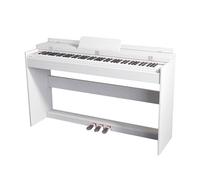 Pianoforte elettrico a 88 tasti con tastiera sensibile alla velocità, pianoforte digitale verticale for principianti adulti con 3 pedali e copertura for tastiera, supporto USB/MIDI(White)