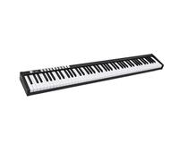 Pianoforte elettrico sensibile al tocco a grandezza naturale con tastiera a 88 tasti Pianoforte digitale portatile MIDI Bluetooth Altoparlanti stereo integrati for principianti (Color : Black)
