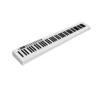 Pianoforte elettrico sensibile al tocco a grandezza naturale con tastiera a 88 tasti Pianoforte digitale portatile MIDI Bluetooth Altoparlanti stereo integrati for principianti (Color : White)