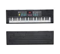Pianoforte elettrico, USB 61 tasti Jack per auricolari Piccolo schermo tastiera MQ6186 Pianoforte con microfono per performance solista per principianti Bambino Adulto
