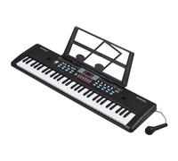Pianoforte Elettronico Con Display LED USB A 61 Tasti Di Dimensioni Standard Con Microfono Tastiera Elettronica Nera Per Musica Digitale Portatile Pianoforte Elettronico