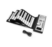Pianoforte Elettronico Con Tastiera Avvolgibile A 61 Tasti, Display LCD Con Altoparlante Incorporato, Funzione Di Registrazione Per Principianti