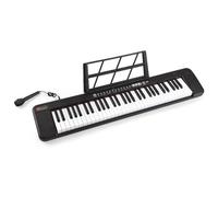 Pianoforte Elettronico Multifunzionale Portatile A 61 Tasti Con Supporto Per Spartiti Musicali/microfono Per Principianti(Black)