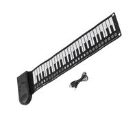 Pianoforte Elettronico Pianoforte Arrotolabile A 49 Tasti Pianoforte Elettronico Pieghevole Pianoforte Con Tastiera In Silicone Flessibile (Color : BK)