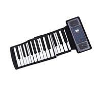 Pianoforte Elettronico Pianoforte Arrotolato A Mano Professionale 61 Tasti Tastiera Elettronica Domestica Pieghevole Per Principianti Portatile (Color : BK)