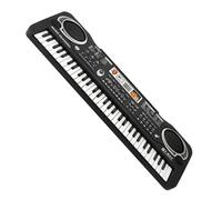 Pianoforte Elettronico Pianoforte Elettrico Portatile A 61 Tasti, Tastiera Elettronica, Organo Elettronico Con Microfono (Color : Black)