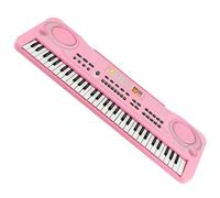 Pianoforte Elettronico Pianoforte Elettrico Portatile A 61 Tasti, Tastiera Elettronica, Organo Elettronico Con Microfono (Color : Pink)
