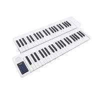 Pianoforte Elettronico Pieghevole A 88 Tasti Pianoforte Elettronico Portatile Per Principianti Adulti Pianoforte Unito Pianoforte Elettronico Arrotolato A Mano(White)