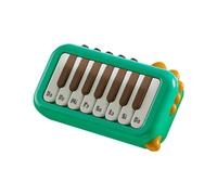 Pianoforte elettronico portatile ABS a 15 tasti, verde o rosso, alimentato a batteria (3 x AAA), design compatto 15,5 x 8,5 x 3 cm