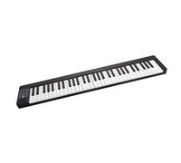 Pianoforte Elettronico Portatile Pieghevole Multifunzione Digitale LCD Con Pedale Sustain, 61 Tasti, Borsa Portatile(EU)