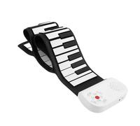 Pianoforte Elettronico Tastiera Musicale Portatile In Silicone Con 49 Tasti Pianoforte Elettronico Arrotolabile Per Gli Amanti Della Musica(Black White)