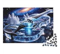 Pianoforte Galassia Fantastica Puzzle 1000 Pezzi Carta per Adulti Notte Gioco di Puzzle Relax Decorazione Casa Regalo Famiglia 52x38cm/1000pcs