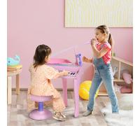 Pianoforte Giocattolo per Bambini , Strumento Musicale Elettrico con 37 Tasti Luminosi, Microfono e Sgabello Inclusi, 48x39x69 cm, Rosa Descrizione:Questo fantastico pianoforte giocattolo ?perfetto pe