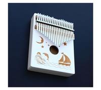 Pianoforte Kalimba A 21 Tasti In Legno Massello Bianco Con Martello Per Accordatura E Accessori Per Principianti Kalimba Strumento Musicale (Color : 01)