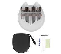 Pianoforte Kalimba con 17 tasti, strumento Kalimba in acrilico trasparente con pannello a forma di orso, regalo musicale portatile facile da suonare per principianti, adulti e