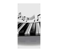 Pianoforte Musica Simbolo Porta Banner 90x180cm Festone Festone Stagionale Cartello di Benvenuto Decorazione Verticale Porta Appeso Per Portico Ingresso Giardino Decor