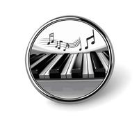 Pianoforte Musica Simbolo Spilla Distintivo Rotondo Leggero Risvolto Tie Pins Regali Unici Spilla In Metallo Distintivo Per Cappello Camicia Abbigliamento Borse